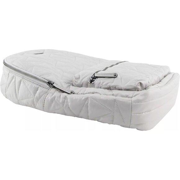 S Michael Kors Winnie Large Nylon Backpack 35T0UW4B7C Aluminum Gray NWT $448 FS - Picture 6 of 7